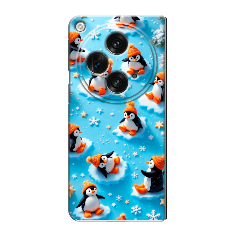 Пластиковый чехол на OPPO Find N3 с принтом Новый год Пластиковый чехол на OPPO Find N3 с принтом Новый год