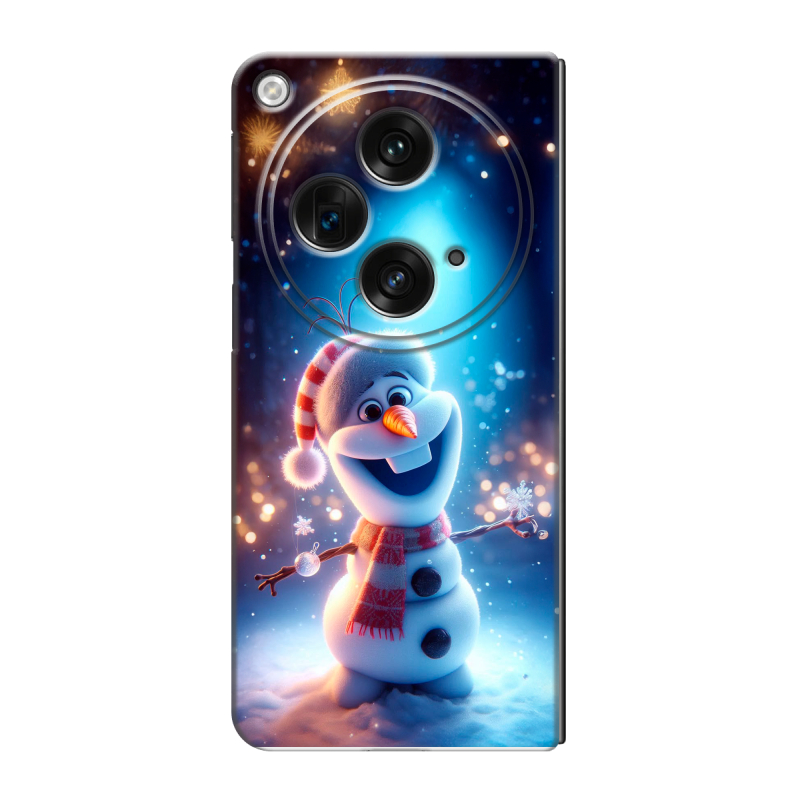Пластиковый чехол на OPPO Find N3 с принтом Новый год Пластиковый чехол на OPPO Find N3 с принтом Новый год