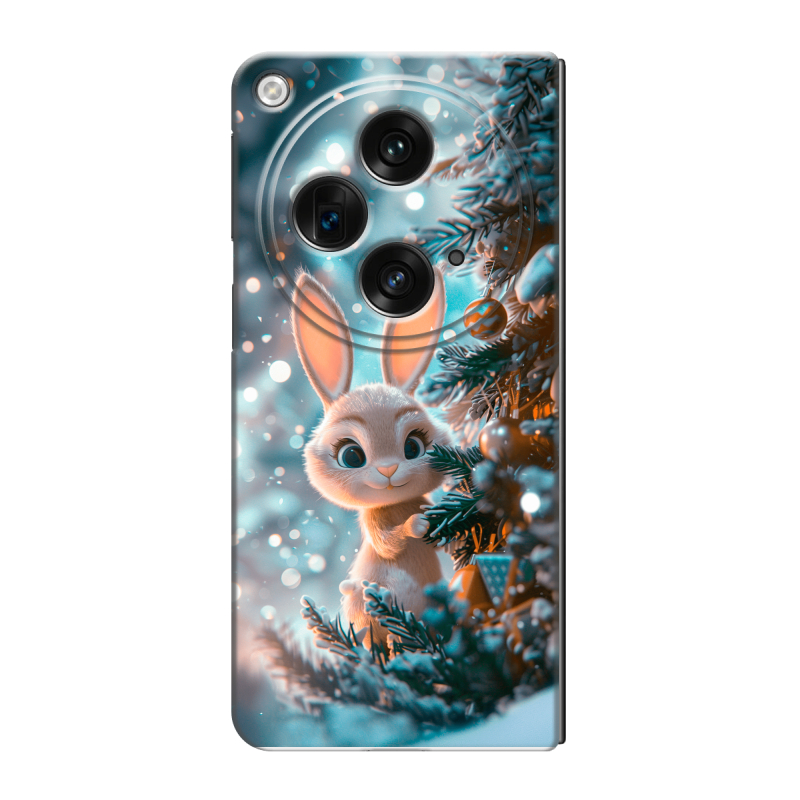 Пластиковый чехол на OPPO Find N3 с принтом Новый год Пластиковый чехол на OPPO Find N3 с принтом Новый год