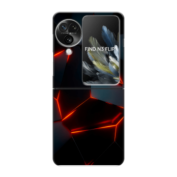 Пластиковый чехол на OPPO Find N3 Flip с принтом Яркие абстракции