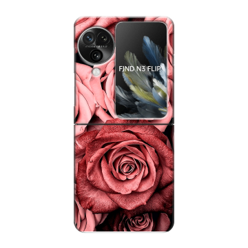 Пластиковый чехол на OPPO Find N3 Flip с принтом Цветы розы