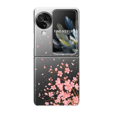 Пластиковый чехол на OPPO Find N3 Flip с принтом Ветка сакуры