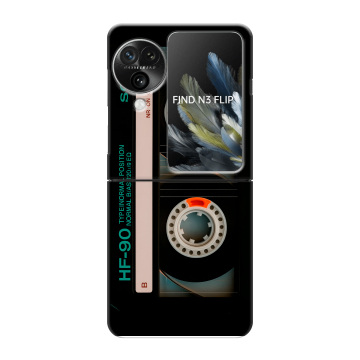 Пластиковый чехол на OPPO Find N3 Flip с принтом Кассета