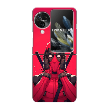 Пластиковый чехол на OPPO Find N3 Flip с принтом Дедпул Deadpool