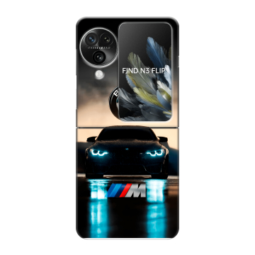 Пластиковый чехол на OPPO Find N3 Flip с принтом БМВ BMW Пластиковый чехол на OPPO Find N3 Flip с принтом БМВ BMW