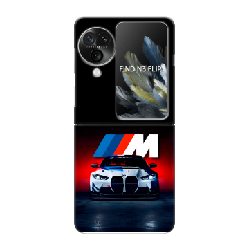 Пластиковый чехол на OPPO Find N3 Flip с принтом БМВ BMW Пластиковый чехол на OPPO Find N3 Flip с принтом БМВ BMW