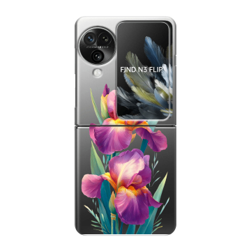 Пластиковый чехол на OPPO Find N3 Flip с принтом Цветы орхидеи