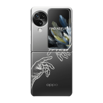 Пластиковый чехол на OPPO Find N3 Flip с принтом Сотворение мира