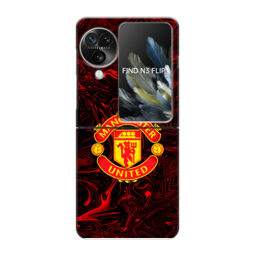 Пластиковый чехол на OPPO Find N3 Flip с принтом Manchester United
