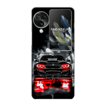 Пластиковый чехол на OPPO Find N3 Flip с принтом BMW БМВ Пластиковый чехол на OPPO Find N3 Flip с принтом BMW БМВ
