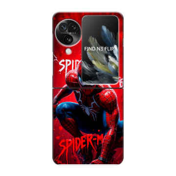 Пластиковый чехол на OPPO Find N3 Flip с принтом Spiderman Человек паук Пластиковый чехол на OPPO Find N3 Flip с принтом Spiderman Человек паук