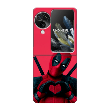 Пластиковый чехол на OPPO Find N3 Flip с принтом Дедпул Deadpool