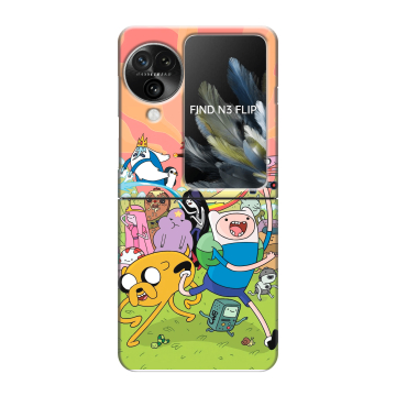 Пластиковый чехол на OPPO Find N3 Flip с принтом Adventure time Время приключений