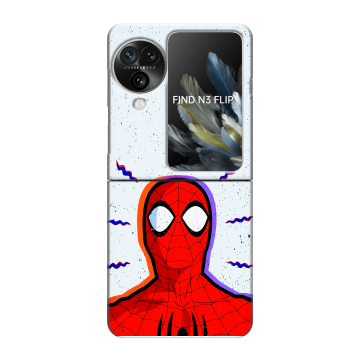 Пластиковый чехол на OPPO Find N3 Flip с принтом Spiderman Человек паук