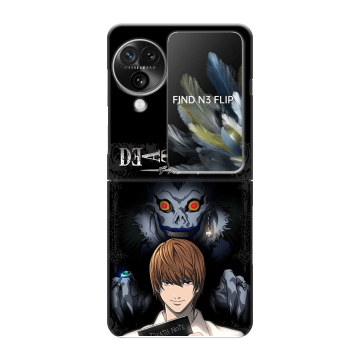 Пластиковый чехол на OPPO Find N3 Flip с принтом Death note Тетрадь смерти