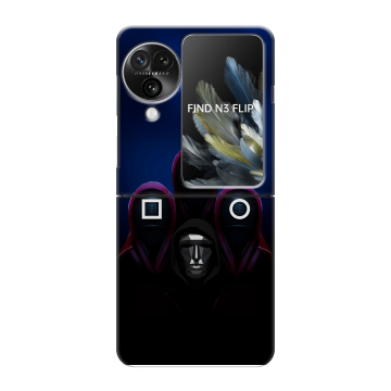 Пластиковый чехол на OPPO Find N3 Flip с принтом Игра Кальмара