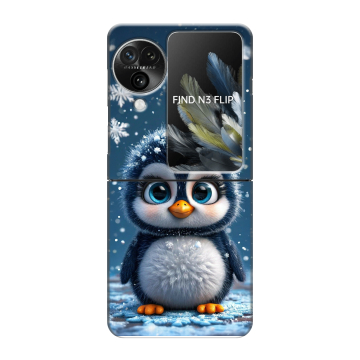 Пластиковый чехол на OPPO Find N3 Flip с принтом Новый год