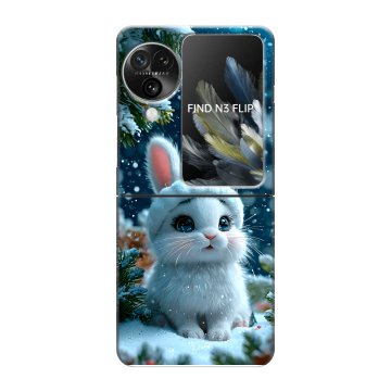 Пластиковый чехол на OPPO Find N3 Flip с принтом Новый год