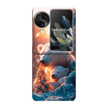 Пластиковый чехол на OPPO Find N3 Flip с принтом Новый год Пластиковый чехол на OPPO Find N3 Flip с принтом Новый год