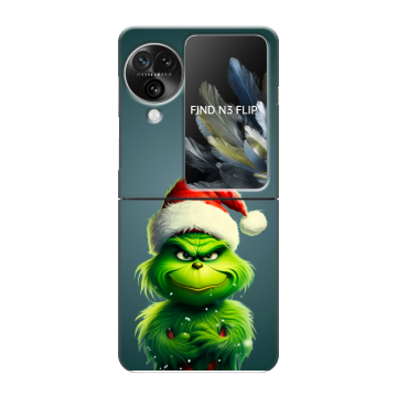 Пластиковый чехол на OPPO Find N3 Flip с принтом Новый год Пластиковый чехол на OPPO Find N3 Flip с принтом Новый год