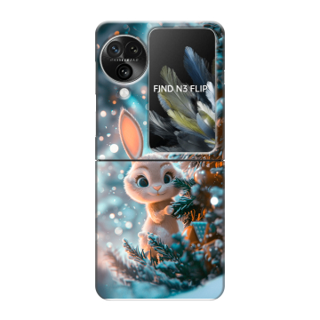 Пластиковый чехол на OPPO Find N3 Flip с принтом Новый год Пластиковый чехол на OPPO Find N3 Flip с принтом Новый год