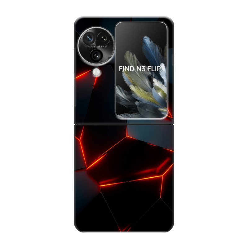 Пластиковый чехол на OPPO Find N3 Flip с принтом Яркие абстракции Пластиковый чехол на OPPO Find N3 Flip с принтом Яркие абстракции