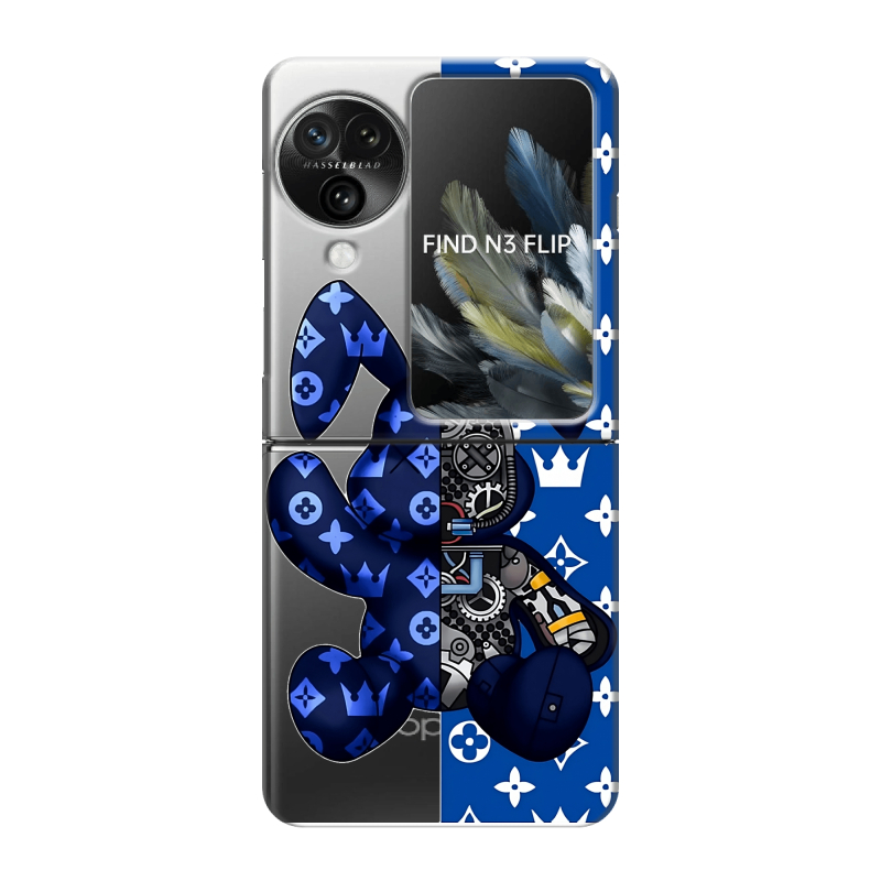 Пластиковый чехол на OPPO Find N3 Flip с принтом Луи робот Пластиковый чехол на OPPO Find N3 Flip с принтом Луи робот