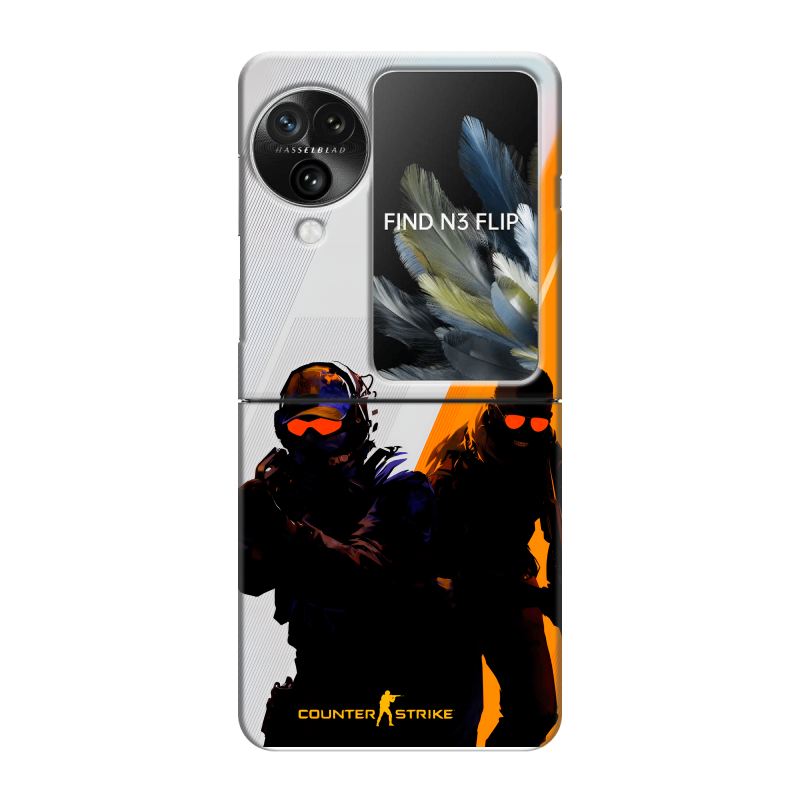 Пластиковый чехол на OPPO Find N3 Flip с принтом Контер страйк Counter strike Пластиковый чехол на OPPO Find N3 Flip с принтом Контер страйк Counter strike