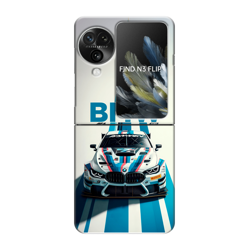 Пластиковый чехол на OPPO Find N3 Flip с принтом БМВ BMW Пластиковый чехол на OPPO Find N3 Flip с принтом БМВ BMW