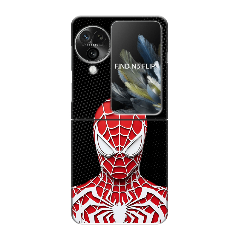 Пластиковый чехол на OPPO Find N3 Flip с принтом человек паук spiderman Пластиковый чехол на OPPO Find N3 Flip с принтом человек паук spiderman