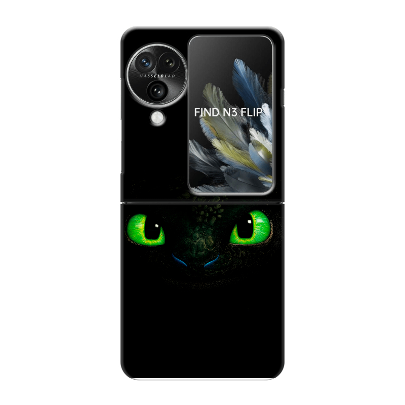 Пластиковый чехол на OPPO Find N3 Flip с принтом Как приручить дракона Пластиковый чехол на OPPO Find N3 Flip с принтом Как приручить дракона