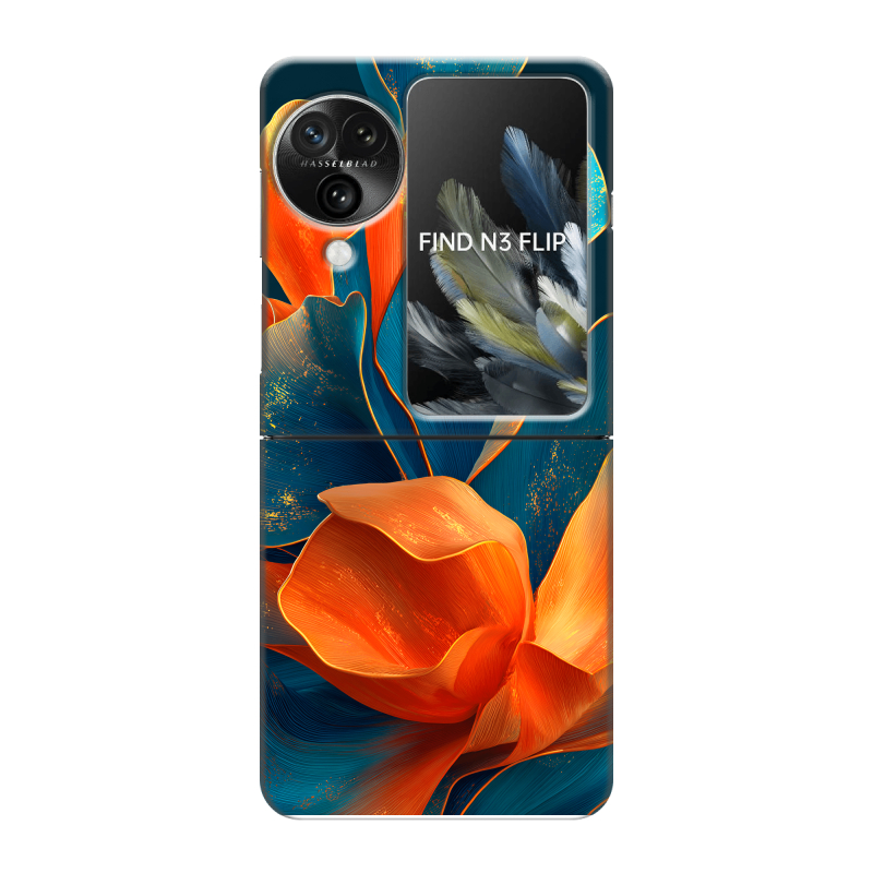 Пластиковый чехол на OPPO Find N3 Flip с принтом Цветы Пластиковый чехол на OPPO Find N3 Flip с принтом Цветы