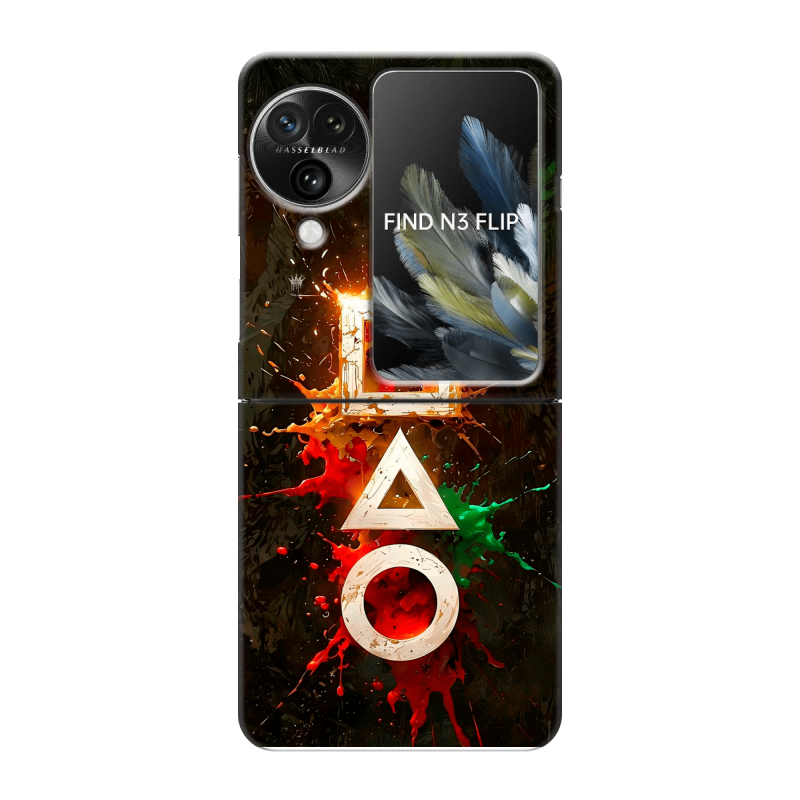 Пластиковый чехол на OPPO Find N3 Flip с принтом Squid Game Игра кальмара Пластиковый чехол на OPPO Find N3 Flip с принтом Squid Game Игра кальмара