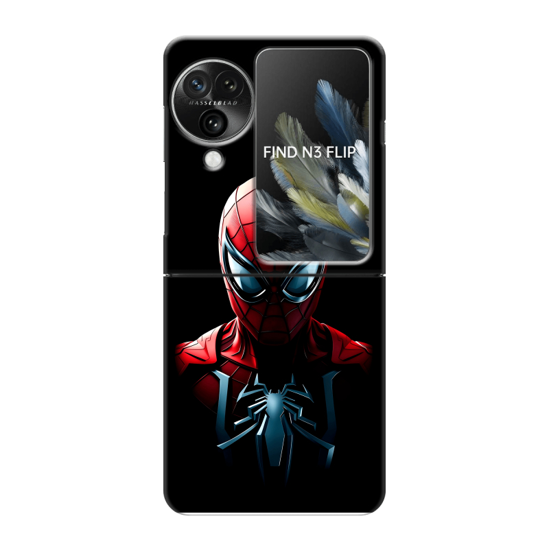 Пластиковый чехол на OPPO Find N3 Flip с принтом Spiderman Человек паук Пластиковый чехол на OPPO Find N3 Flip с принтом Spiderman Человек паук