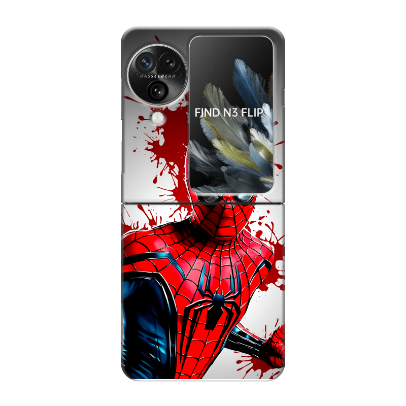 Пластиковый чехол на OPPO Find N3 Flip с принтом Spiderman Человек паук Пластиковый чехол на OPPO Find N3 Flip с принтом Spiderman Человек паук