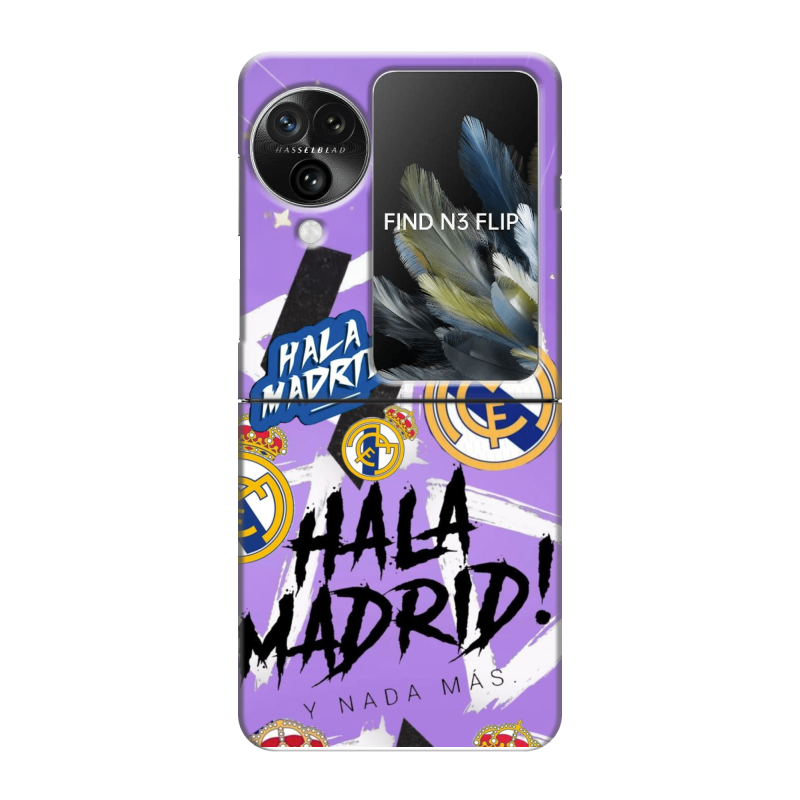 Пластиковый чехол на OPPO Find N3 Flip с принтом Real Madrid Реал Мадрид Пластиковый чехол на OPPO Find N3 Flip с принтом Real Madrid Реал Мадрид
