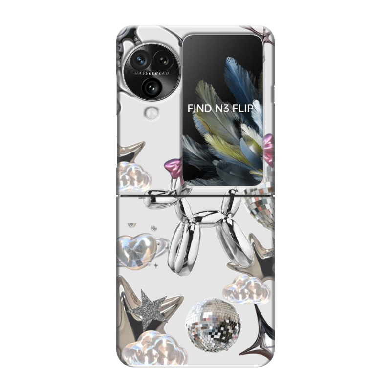 Пластиковый чехол на OPPO Find N3 Flip с принтом Y2K Пластиковый чехол на OPPO Find N3 Flip с принтом Y2K