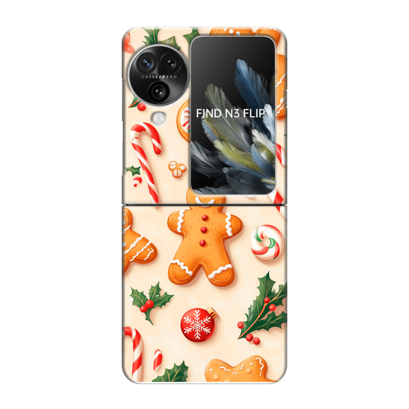 Пластиковый чехол на OPPO Find N3 Flip с принтом Новый год Пластиковый чехол на OPPO Find N3 Flip с принтом Новый год