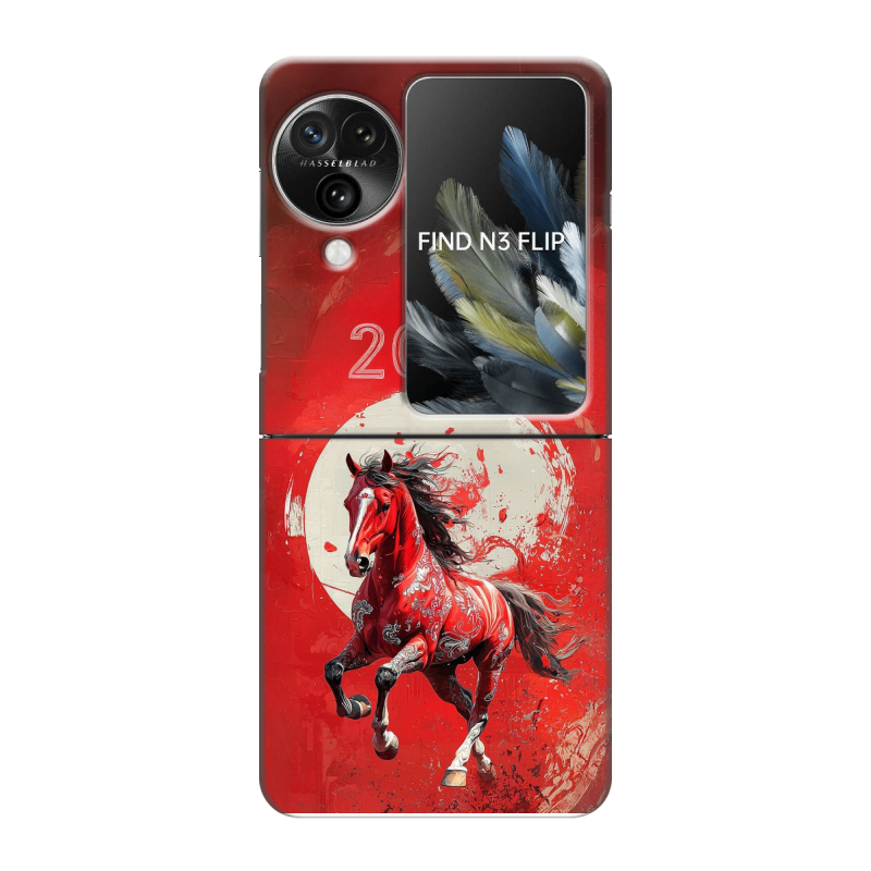 Пластиковый чехол на OPPO Find N3 Flip с принтом Новый год Пластиковый чехол на OPPO Find N3 Flip с принтом Новый год