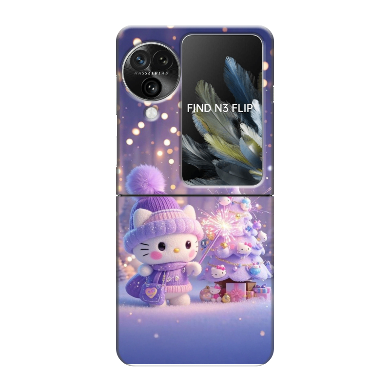 Пластиковый чехол на OPPO Find N3 Flip с принтом Новый год Пластиковый чехол на OPPO Find N3 Flip с принтом Новый год