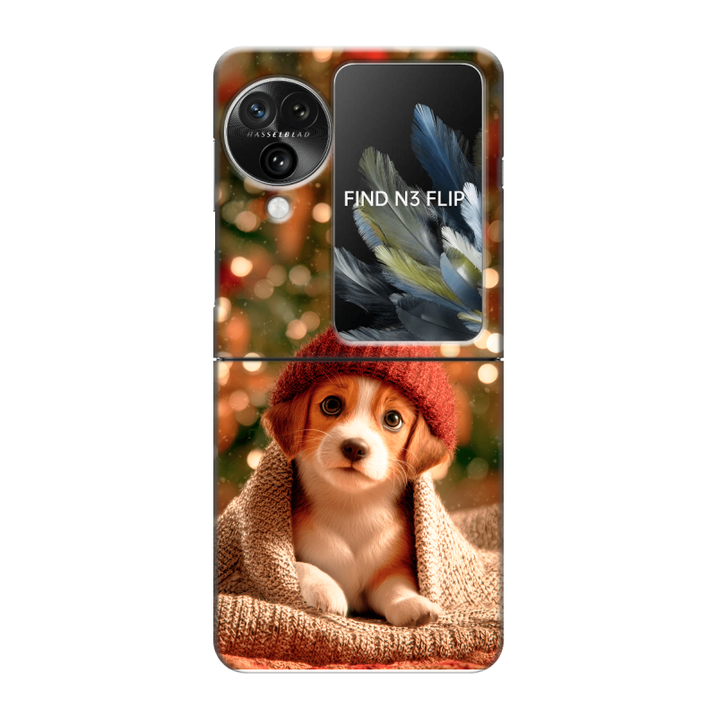 Пластиковый чехол на OPPO Find N3 Flip с принтом Новый год Пластиковый чехол на OPPO Find N3 Flip с принтом Новый год