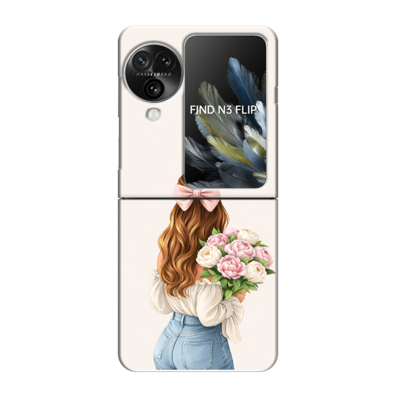Пластиковый чехол на OPPO Find N3 Flip с принтом женский Пластиковый чехол на OPPO Find N3 Flip с принтом женский
