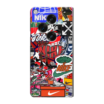 Пластиковый чехол на OnePlus Open с принтом Найк Nike яркий Пластиковый чехол на OnePlus Open с принтом Найк Nike яркий