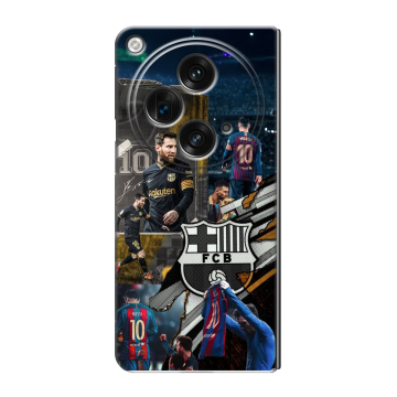 Пластиковый чехол на OnePlus Open с принтом Messi Barcelona Пластиковый чехол на OnePlus Open с принтом Messi Barcelona