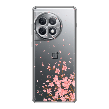 Силиконовый чехол на OnePlus Ace 2 Pro с принтом Ветка сакуры
