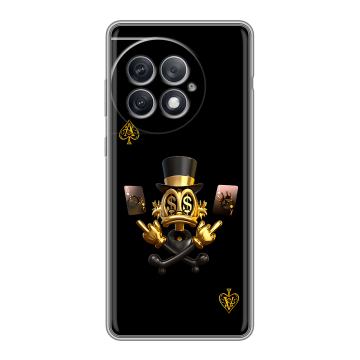 Силиконовый чехол на OnePlus Ace 2 Pro с принтом Золотой скрудж макдак
