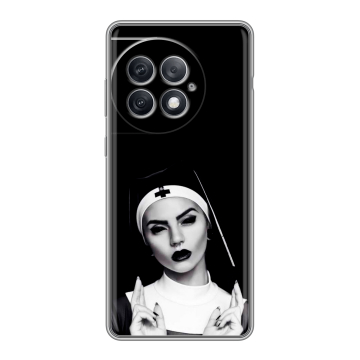 Силиконовый чехол на OnePlus Ace 2 Pro с принтом монашка Силиконовый чехол на OnePlus Ace 2 Pro с принтом монашка