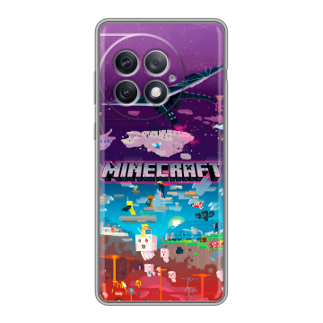 Силиконовый чехол на OnePlus Ace 2 Pro с принтом Майнкрафт Minecraft Силиконовый чехол на OnePlus Ace 2 Pro с принтом Майнкрафт Minecraft