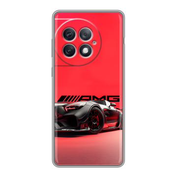 Силиконовый чехол на OnePlus Ace 2 Pro с принтом Мерседес Mercedes AMG