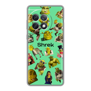 Силиконовый чехол на OnePlus Ace 2 Pro с принтом Шрек Shrek